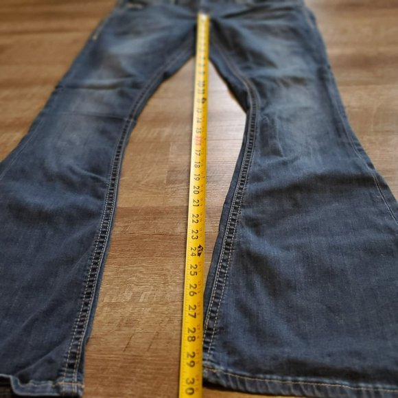 daytrip 32L Dark Wash Jeans Capricorn Kick Flare Bootcut Bell Bottom - Picture 5 of 11